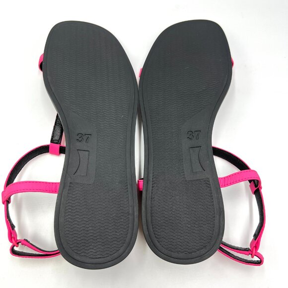 Camper Womens 37 EU 7 US Hot Pink And Black Minimalist Sandals Shoes‎ - Picture 9 of 14